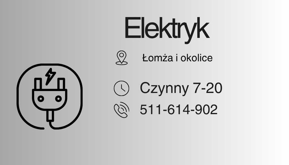 Elektryk Łomża i okolice