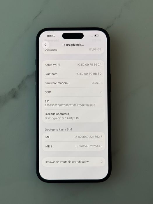iPhone 15 128GB 88% + AirPods 4 zestaw