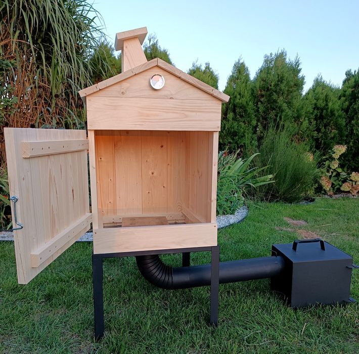 Wędzarnia ogrodowa,domowa,wędzarka drewniana,wędzarnik. CAŁY ZESTAW