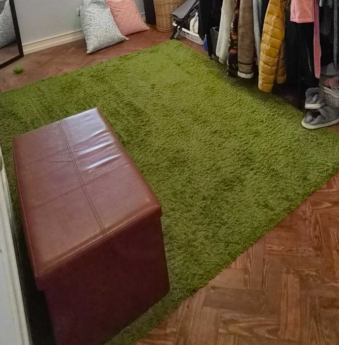 Tapete retangular verde