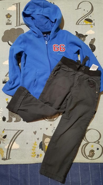 Bluzki, spodnie, bluzy zestaw dla chłopczyka roz. 110-116