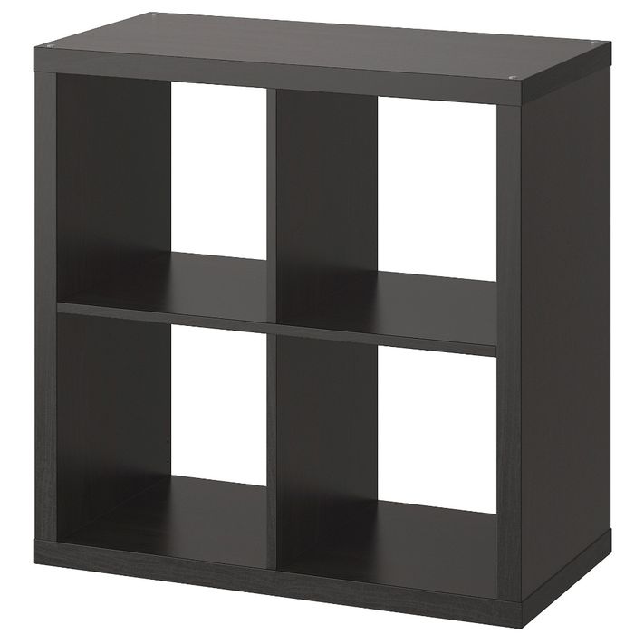 Estante Kallax preto-castanho
