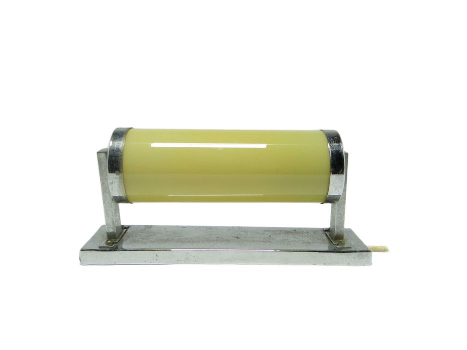 Kinkiet Art Deco, funkcjonalizm, mosiądz chromowany, Czechosłowacja, lata 50.