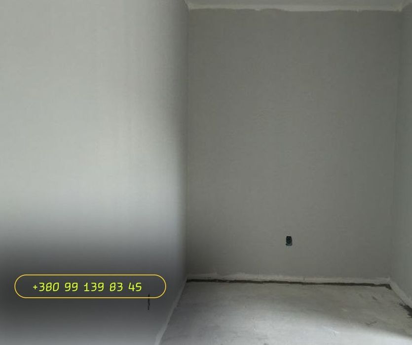 Цементна/гіпсова штукатурка стін. Машинна штукатурка стін. Штукатур