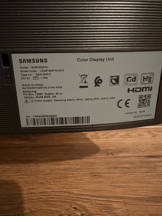 Monitor SAMSUNG 60Hz 24cale