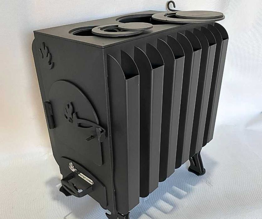Буржуйка для Дому Дачі в Гараж з конфорками, тривалого горіння, 4мм