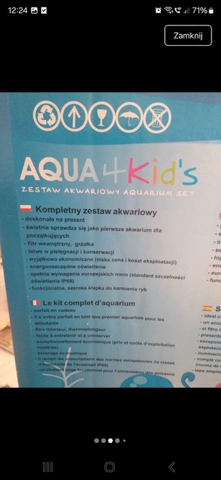 Akwarium z wyposażeniem