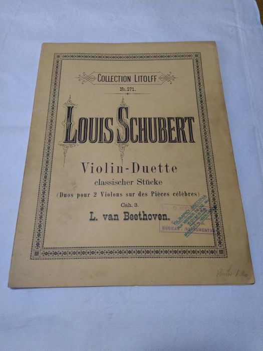 Louis Schubert Violin - Duette L. Van Beethoven Partituras