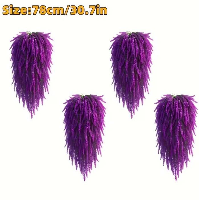 4 SZT 78cm Sztuczne Kwiaty WISTERIA PNĄCZE WRZOSY Bluszcz Wiszące h271