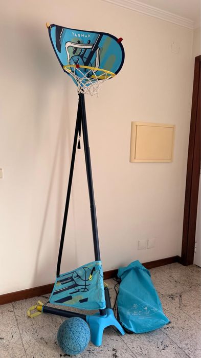 Tabela de basket portatil, bola e saco tarmak - decathlon