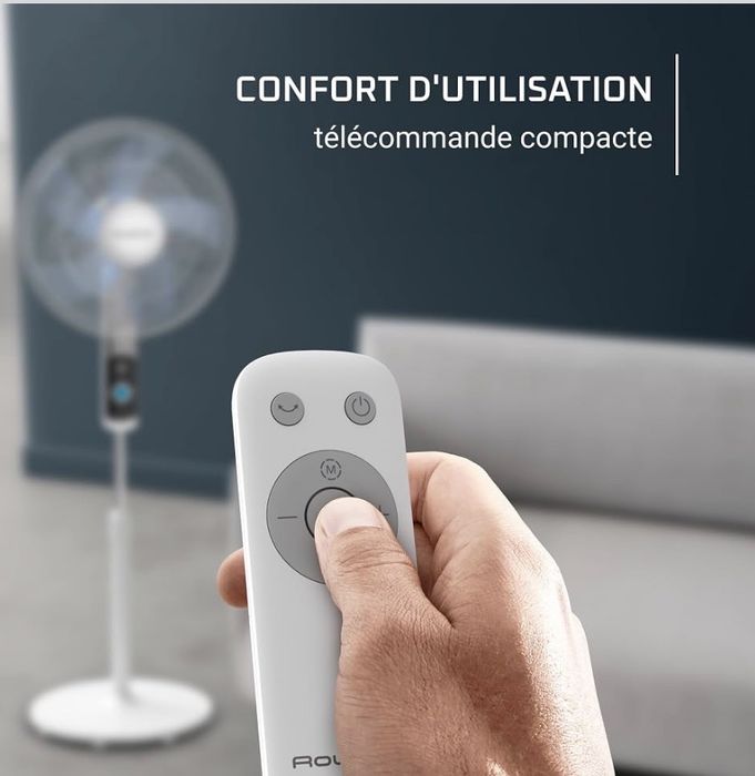 Ventilador em Pé com controle remoto branco