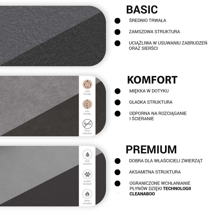 Narożnik z funkcją spania HUGO L / Raty / Szybka dostawa!