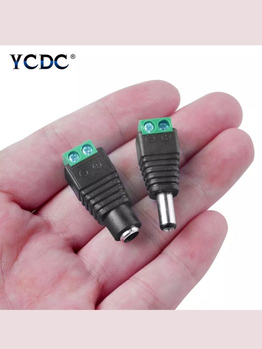 Pack 2 Conector DC macho fêmea