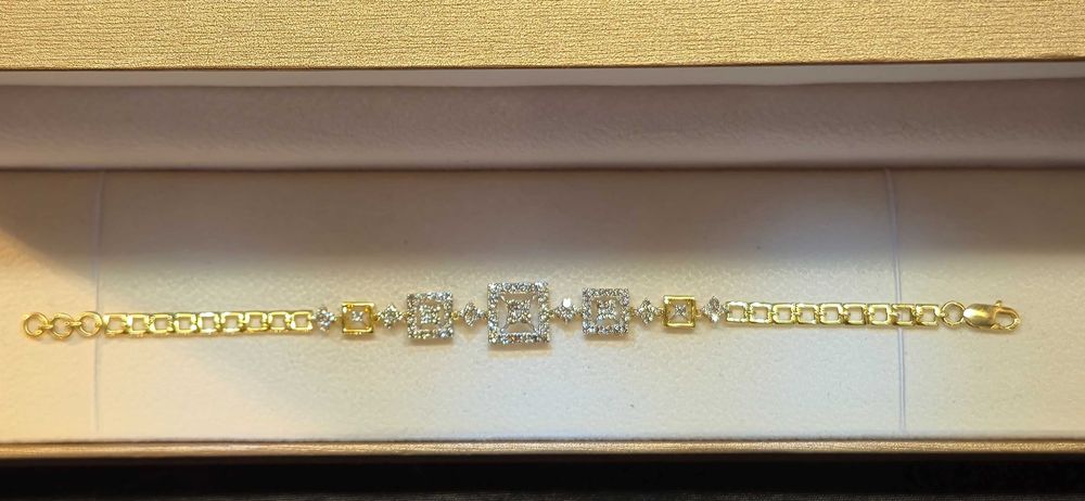 Bransoletka Ze Złota 8.00GR 14K(585) I Diamentami Naturalnymi 1.59CT