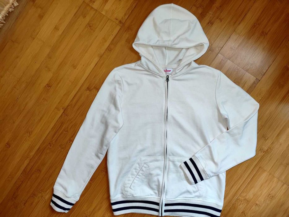 Худи, свитшот, толстовка молочного цвета. Кофта хлопок. 46-48