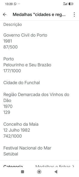 Medalhas antigas