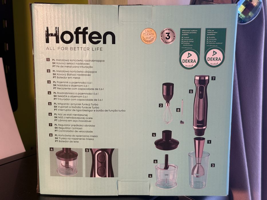 Mikser ręczny 4w1 Hoffen, nowy, 3 lata gwar, Wrocław