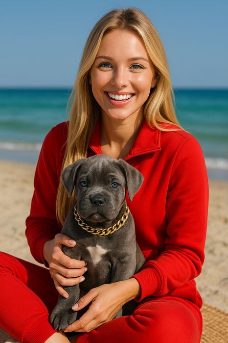 Елітний голубий щенок Метью 1,5 місяці кане-корсо