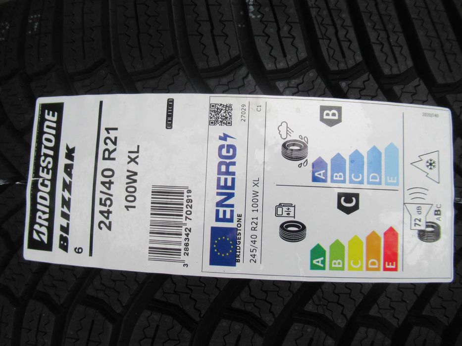 opony 245/40/21 Bridgestone Blizzak 100W XL 48/2025r nowe