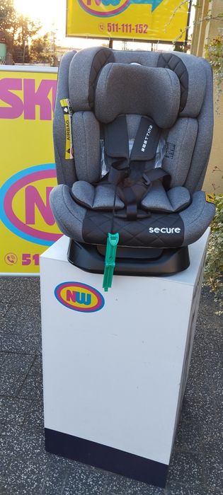 Nowy fotelik samochodowy do 150 cm