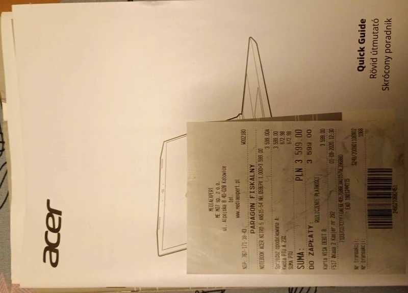 Laptop/Komputer Gamingowy Acer Nitro 5 AN515-54-55NA
