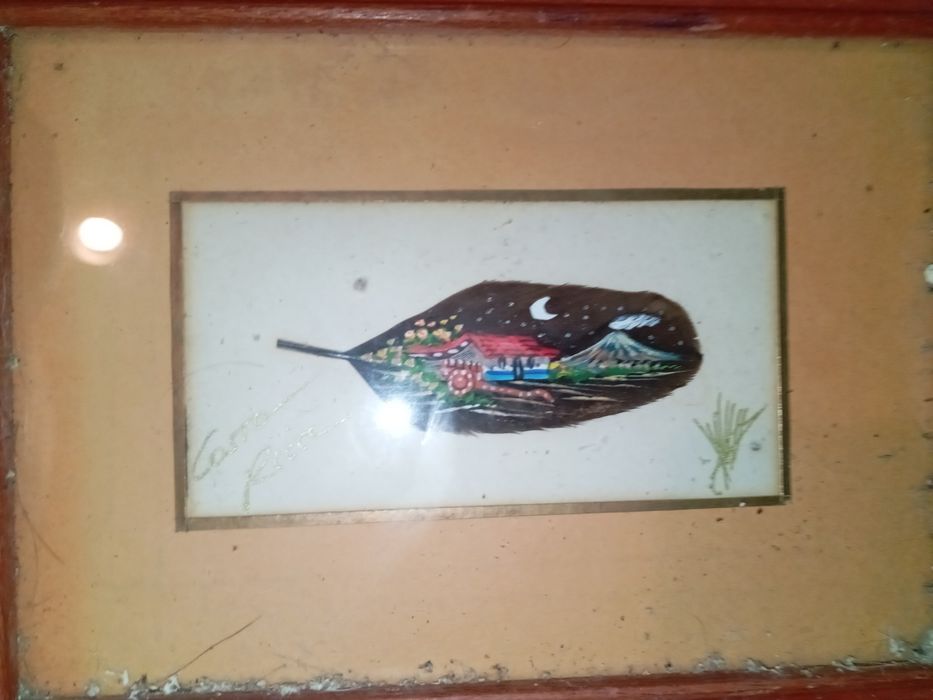 Pena assinada moldura pequena