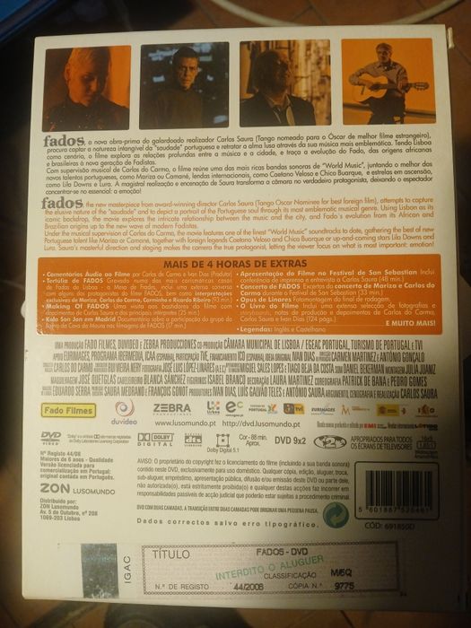 Dvd, Cds Marceneiro, Carlos Saura