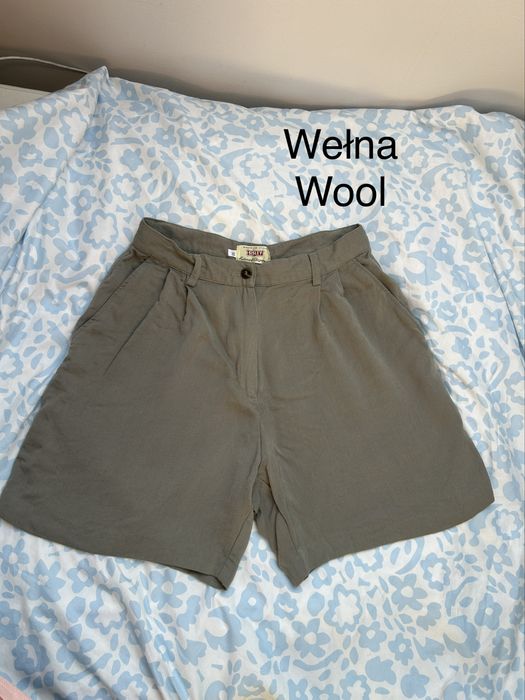 Spodenki szorty krótkie wełna wiskoza szare sisley