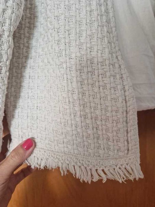 Casaco Tweed Mango, tamanho M