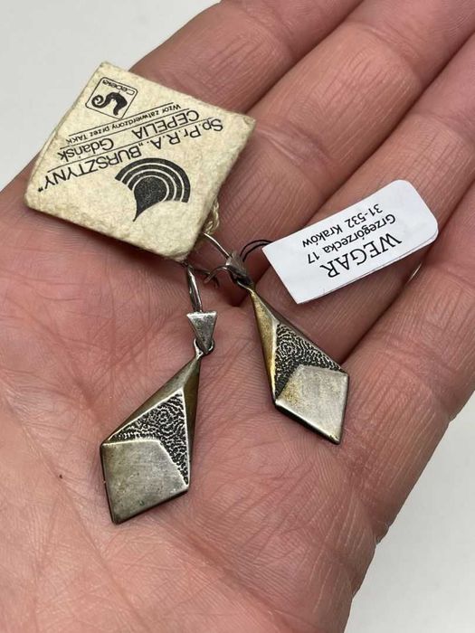 Srebrne Kolczyki z Oryginalną Metką - 4,61g - Spółdzielnia BURSZTYNY