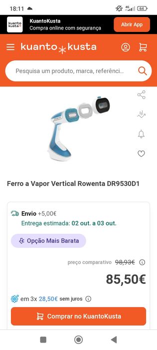 Ferro vertical Rowenta