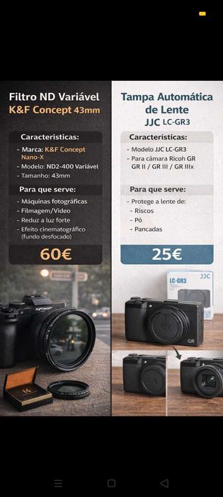 Lente Fotográfica 89€. Oportunidade