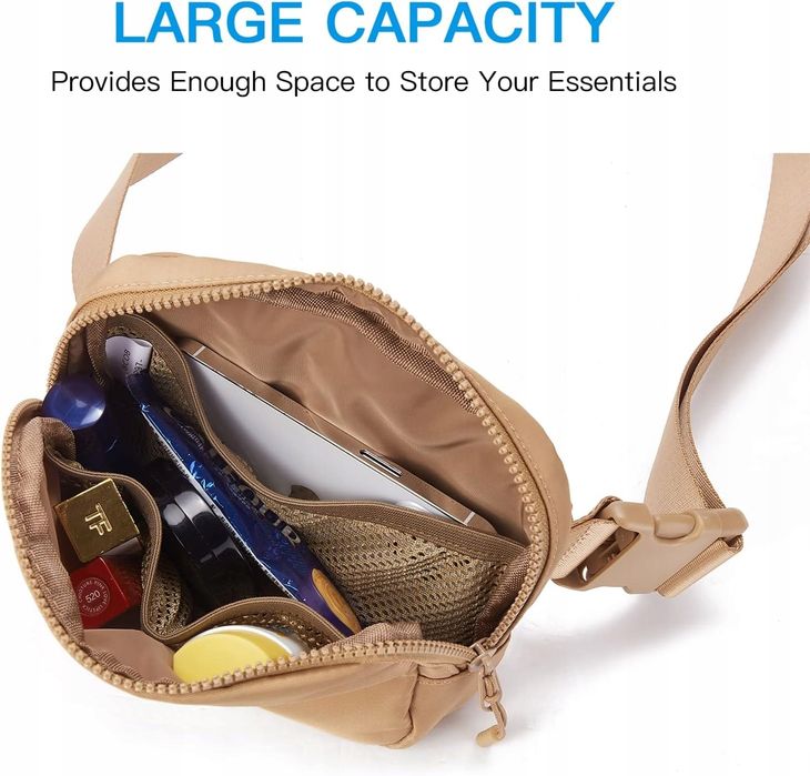 Saszetka Damska Torba Biodrowa Dla Kobiet Brązowa