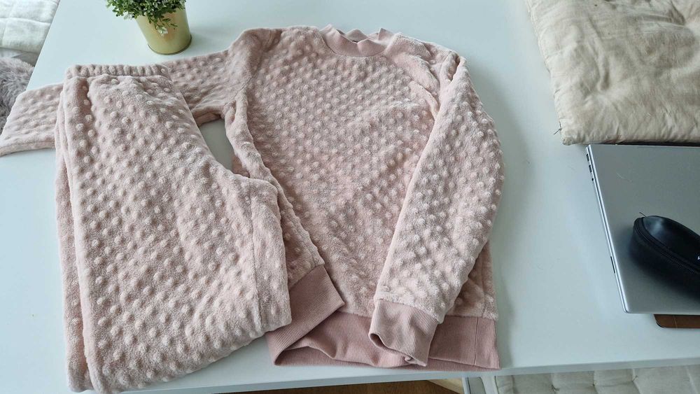 Pijama polar rosa mulher, tamanho S