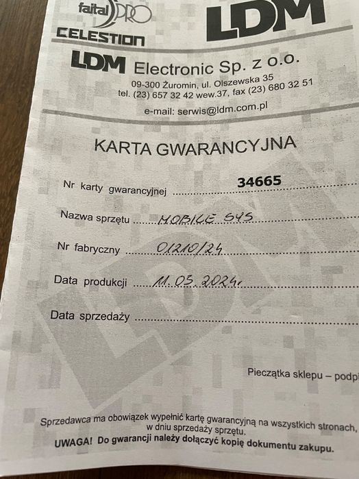 Zestaw nagłośnieniowy przenośny