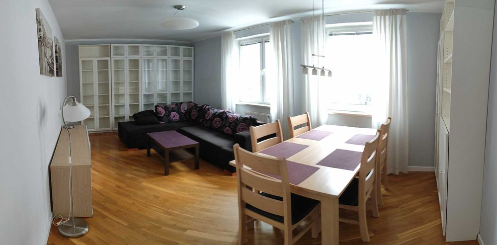 Umeblowane, dwupoziomowe, 5 pokoi, 2 łazienki, balkon, szybki tramwaj