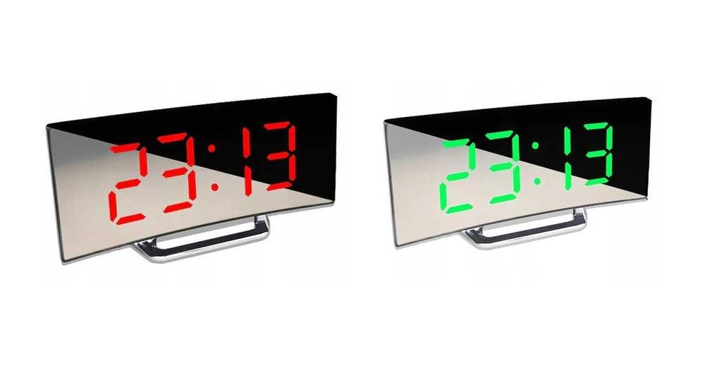 Zegar elektroniczny led budzik lustro stojący ttst1041