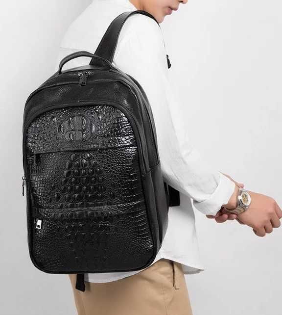 Чоловічий шкіряний мужской брендовый рюкзак для чоловіків шкіра кожа