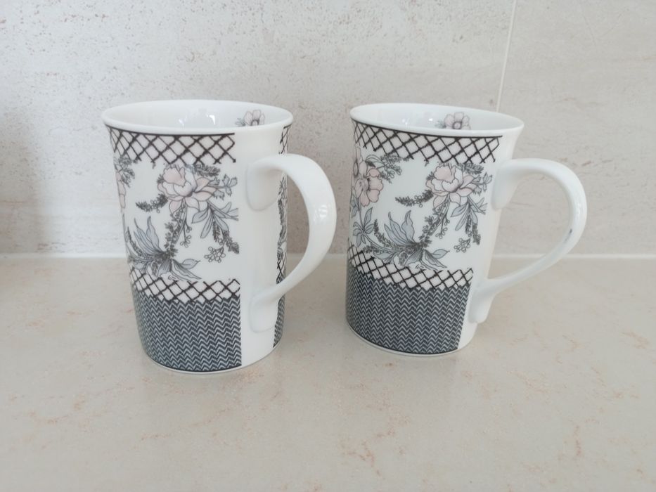 NOWY Zestaw Kubków Queen Isabell Szary 250 Ml