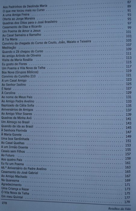 Retalhos da Vida (Livro de Poesia) de Branca Dias de Oliveira