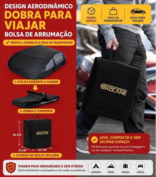 [Oportunidade] Bolsa de Transporte de Carga para Tejadilho – 550L (20 Pés Cúbicos) | Impermeável | Nova