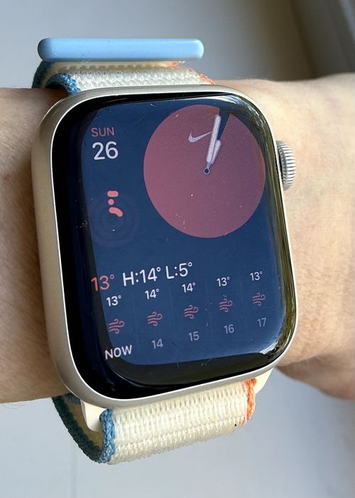 Apple Watch Series 7 Nike Edition 41 mm Starlight (GPS) Оригинал годинник
