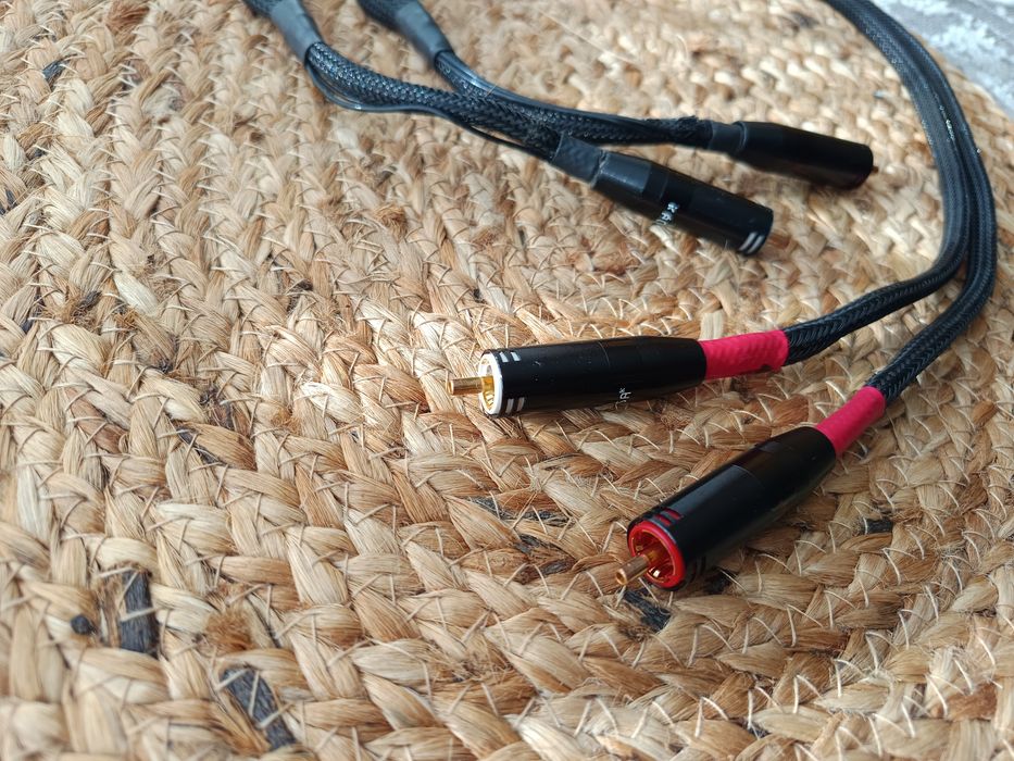 Przewody,Srebrne kable RCA interkonekty.