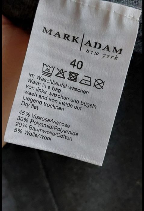 Sweter z domieszką wełny Mark Adam