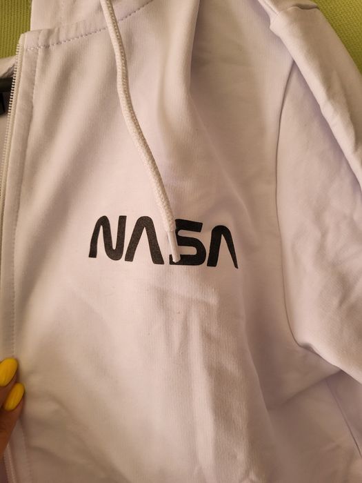 Спортивна кофта на блискавці Біла унісекс