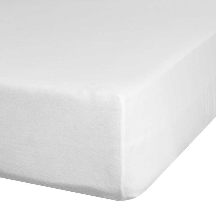 Prześcieradło PREMIUM Z GUMKĄ białe BAWEŁNA JERSEY dżersej 160x200cm 30cm zakładka