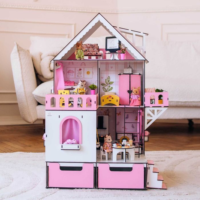 Ляльковий будинок лол з ящиками органайзерами +вітальня Кукольный дом