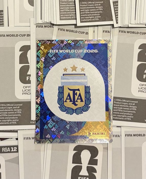 Cromo do símbolo da Argentina do Mundial 2026