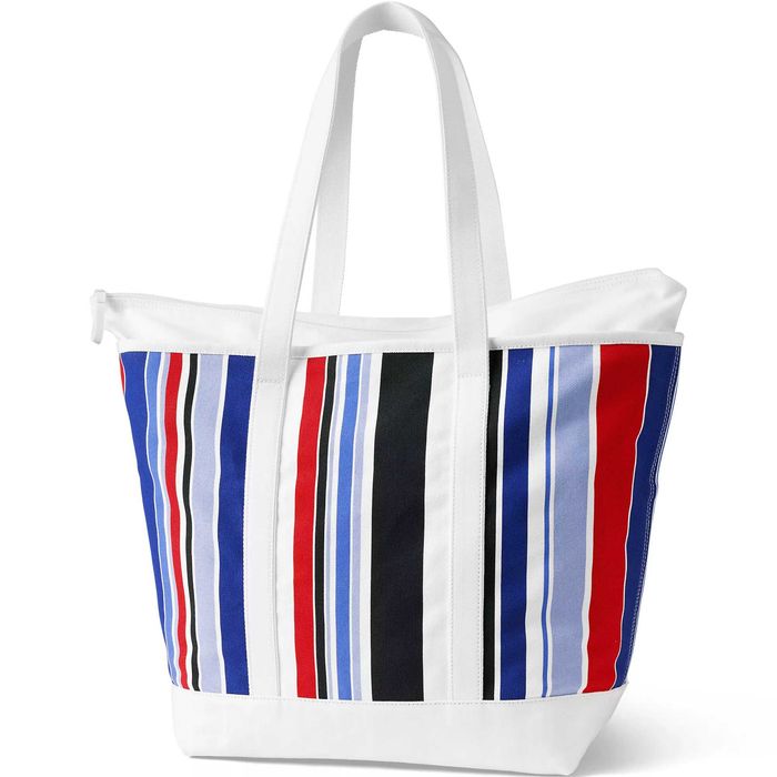 Bolsa (MALA) de lona grossa Sisal extragrande com estampado, 5 bolsos, fecho de correr e alça comprida.