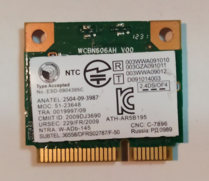 Placa wifi+bluetooth64584971655425121